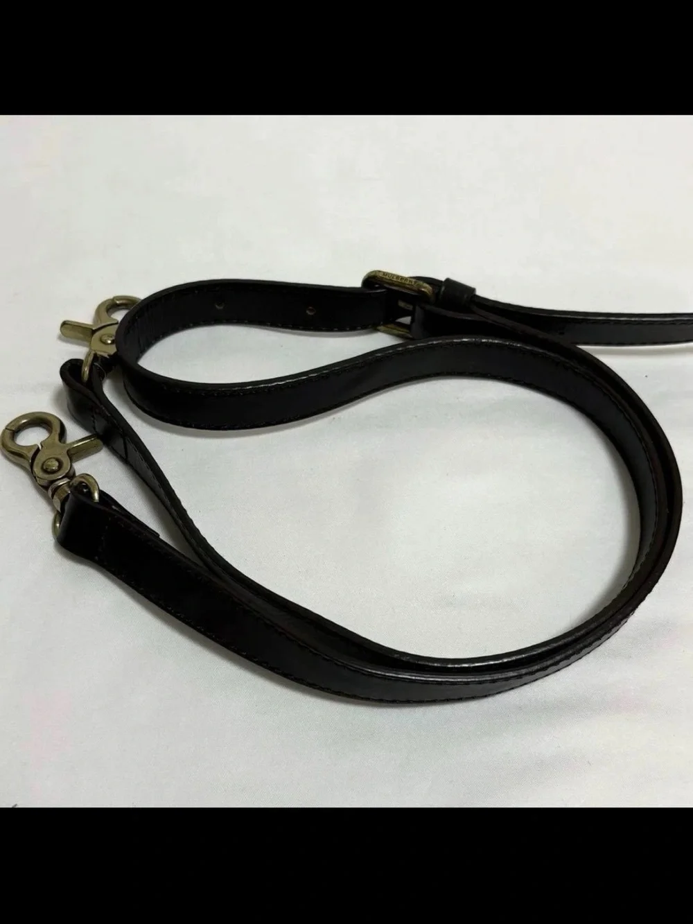 Mulberry Black Leather Shoulder Tote with Brass Hardware